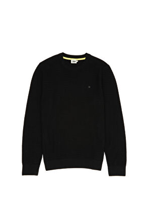 Beymen Club Black Knit Textured Logo Sweater - 8