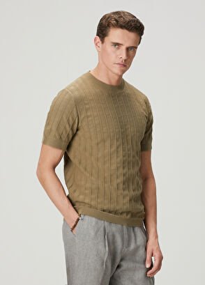 Beymen Club Yeşil Chain Knitted Textured Sweater - 4