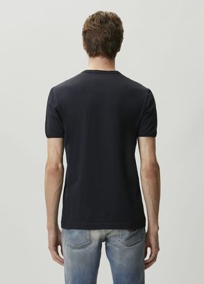 Dolce&Gabbana Navy Blue Logo Detailed T-Shirt - 4