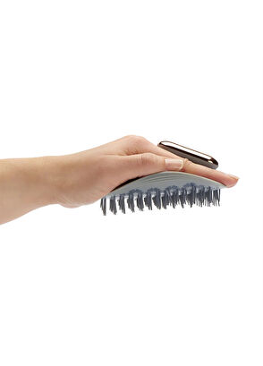 Manta Hair Pulse Grey Rose Gold Vibrating Scalp Massage Brush - 7