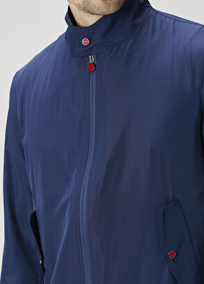 Lacivert Bomber Mont - Görsel 6