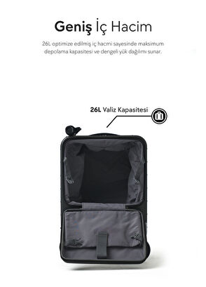 SE3miniT Siyah Kabin Boy Elektrikli Binilebilir Scooter Valiz - Görsel 6