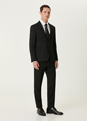 Beymen Club Drop 6 Siyah Klasik İnce Yün Takım Elbise - 3