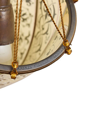 Nish Solutions Fortuny Silk Cesendello Modeli Bej Kandil Aplik - 6