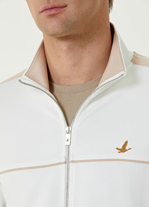 Beymen Club Beyaz Kolu Şerit Detaylı Sweatshirt - 5