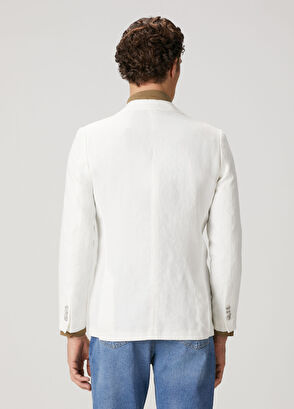 Beymen Club Off-White Linen Jacket - 5