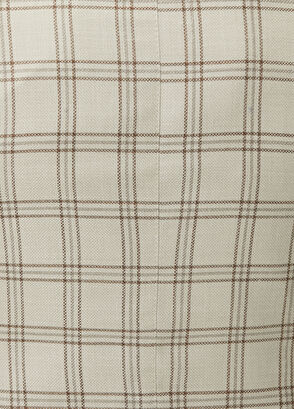 LUIGI BORRELLI Light Gray Plaid Wool Jacket - 9