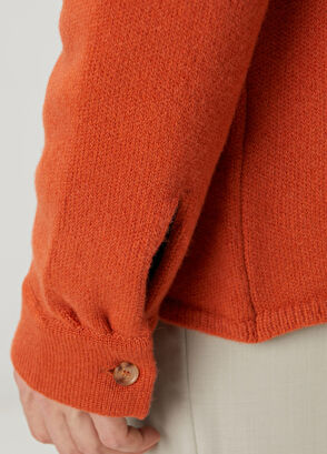 Laneus Turuncu Yün Triko Hırka - 6