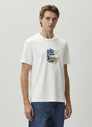 Beymen Club Beyaz Baskılı T-shirt - 3