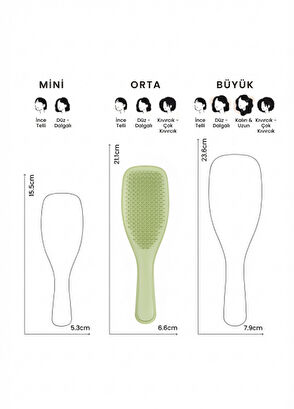 Tangle Teezer Matte Ultimate Detangler Olive Green Hair Detangling Brush - 6