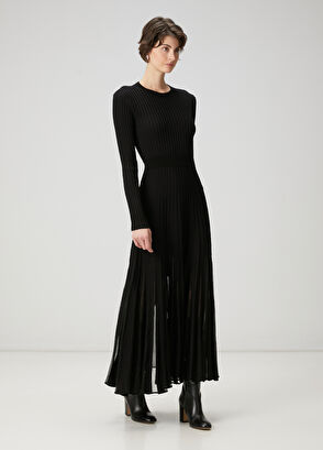 Beymen Club Siyah Midi Triko Elbise - 4