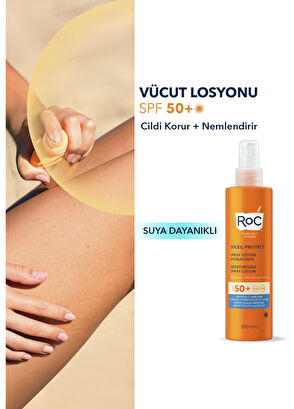 Roc Moisturising Spray Lotion SPF50+ Nemlendirici Vücut Güneş Kremi 200 ml - 4