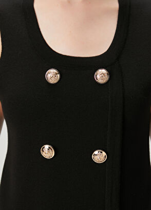 Beymen Club Siyah Mini Yün Triko Elbise - 6