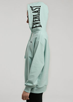 Everlast Ever Classics Wmn Comfort Women's Sports Sweatshirt with Aqua Green Hoodie - 4