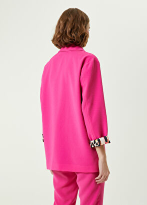 Beymen Club Fuchsia Leopard Lined Blazer - 6