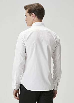 Beymen Club Slim Fit White Non-Iron Twill Shirt - 5