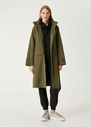 Beymen Club Haki Kapüşonlu Pardösü - 4