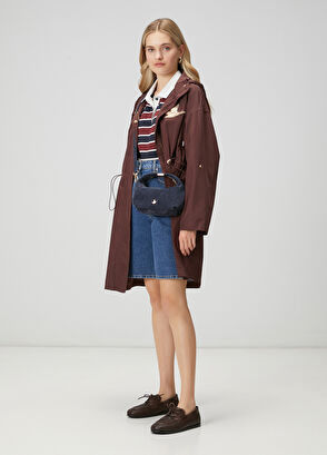 Beymen Club Midi Overcoat With Burgundy Crystal Logo - 5