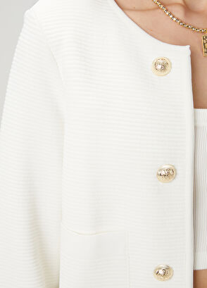 Beymen Club White Knit Jacket - 6