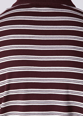 Beymen Club Comfort Fit Plum Striped Interlock Sweatshirt - 8