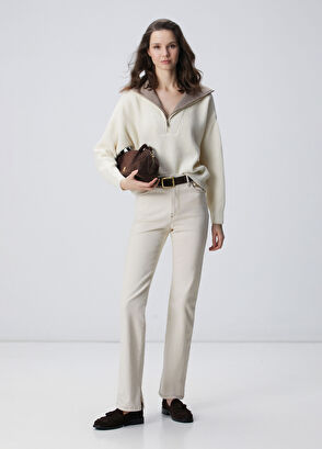 Network Limited Kırık Beyaz Yün Kazak - 3