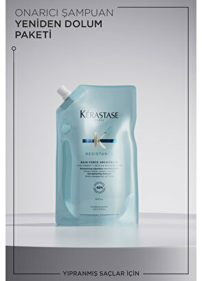 Kerastase Resistance Bain Force Architecte Yıpranmış Saçlar İçin Onarıcı Refill Şampuan 500 ml - 4