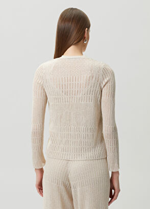 Join Us Beige Knit Cardigan - 4