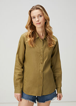 Beymen Club Haki Keten Gömlek - 4