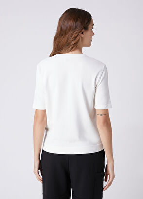 Beymen Club Off-White Short Sleeve Sweater - 5