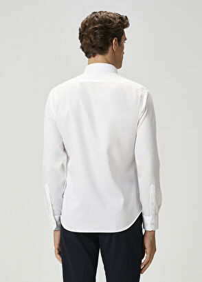 Beymen Club Slim Fit White Non-Iron Shirt - 4
