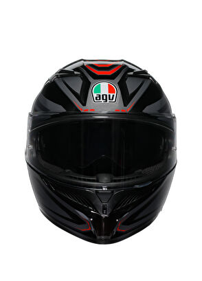 Agv K3 Syth Black Red Closed Motorcycle Helmet - 3