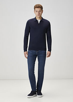Beymen Club Navy Blue Polo Sweater - 3