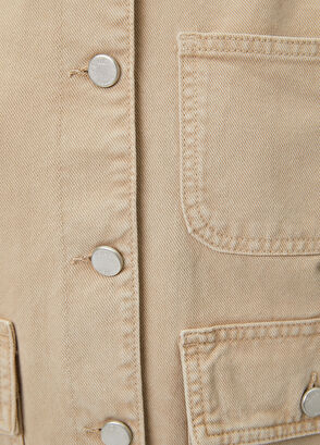 Beymen Club Beige Velvet Collar Denim Jacket - 9
