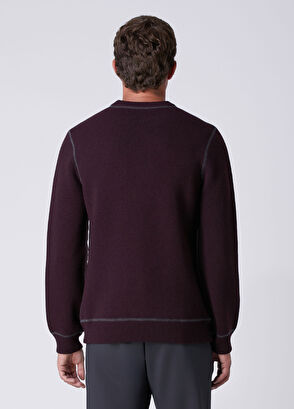 Beymen Club Plum Double-Sided Wool Sweater - 8