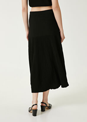 Beymen Club Siyah Midi Triko Etek - 5