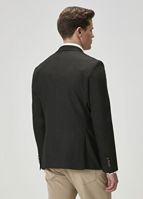 Anthracite Eyelet Textured Blazer Beymen Club Anthracite Eyelet Textured Blazer - 5