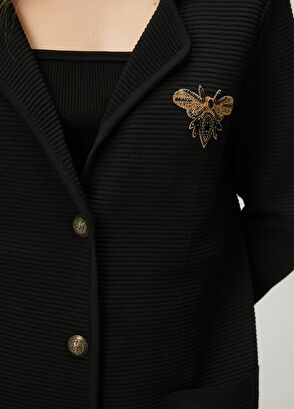 Beymen Club Siyah Ottoman Dokulu Triko Ceket - 6