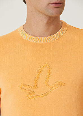 Beymen Club Turuncu Kuş Kontürlü Kısa Kollu Kazak - 7