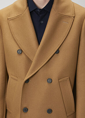 Beymen Club Camel Double-Breasted Coat - 6
