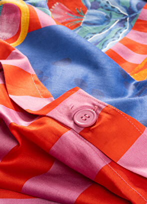 Zsa Zsa Zsu Lahor Mavi Pamuk Saten Nevresim Seti - 5