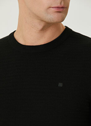 Beymen Club Black Knit Textured Logo Sweater - 6