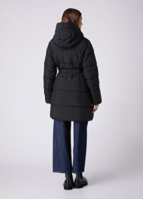 Beymen Club Black Hooded Puffer Coat - 5