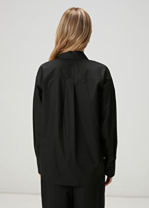 Beymen Club Siyah Saten Poplin Gömlek - 5