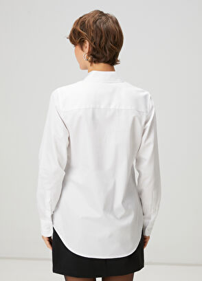 Beymen Club Beyaz Basic Poplin Gömlek - 5