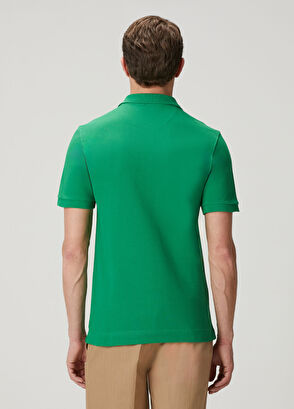Beymen Club Yeşil Slim Fit Yaka Altı Baskılı Basic Polo Tshirt - 5