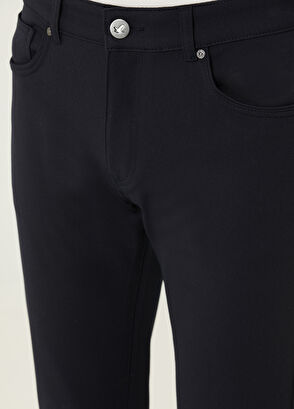 Navy Blue Twill Pants Beymen Club Navy Blue Twill Pants - 4