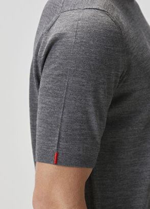 Rudy California Light Grey Short Sleeve Wool Knitwear - 6