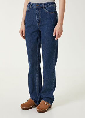 Network Koyu Indigo Mavi Denim Pantolon - 4