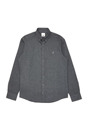 Beymen Club Comfort Fit Antrasit Flannel Gömlek - 8