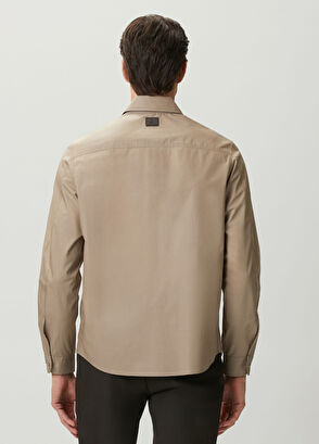 Beymen Club Relax Fit Mink Single Pocket Button-Down Shirt - 5